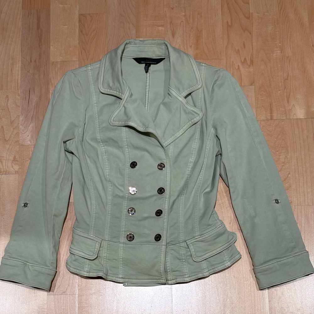 White House Black Market Snap-Front Pret Blazerette Jacket - Seafoam